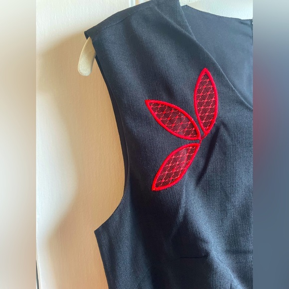 Voodoo Vixen Retro Belted Embroidery Swing Dress - Picture 7 of 10